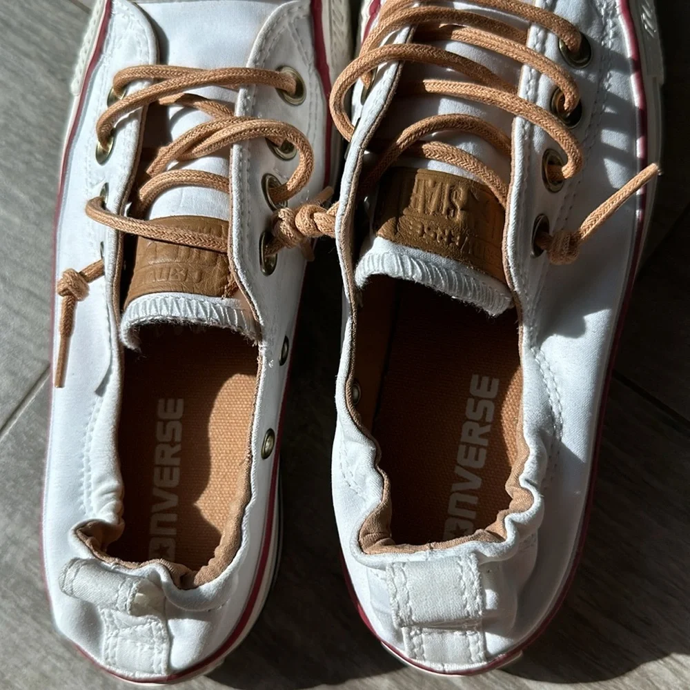 Converse Chuck Taylor All Star Shoreline Slip shoes - biscuit with tan laces - Picture 5 of 12